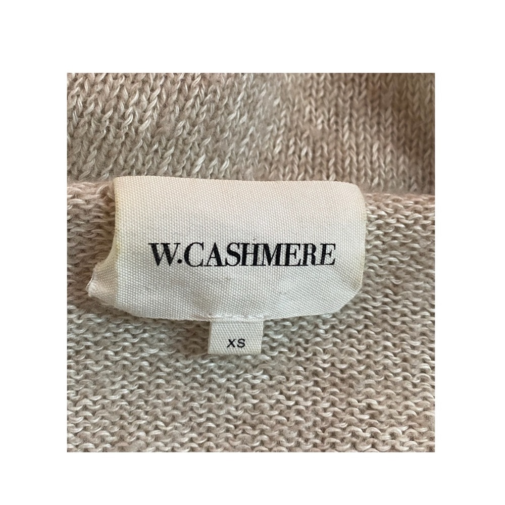 W.Cashmere Cora Boat Neck Sweater Linen Cashmere Blend Beige Oversized Size XS - Picture 5 of 6